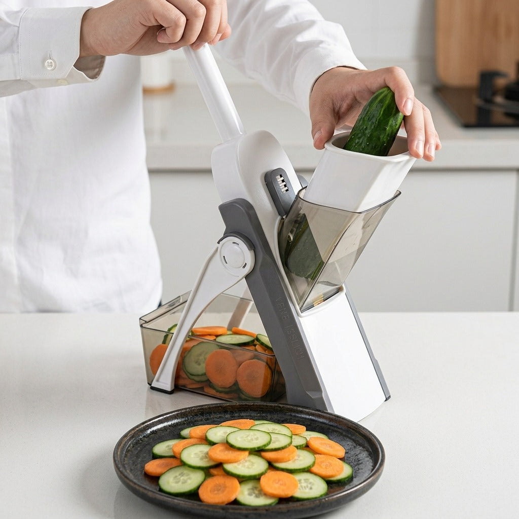 5-in-1 Manual Vegetable Cutter ā Multi-Function Slicer, Chopper & Grater