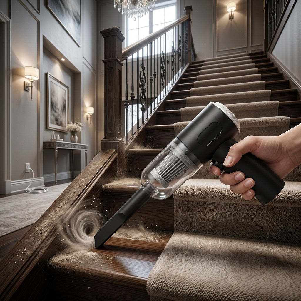 3-in-1 Cordless Mini Vacuum Cleaner – For Car, Sofa & Desk