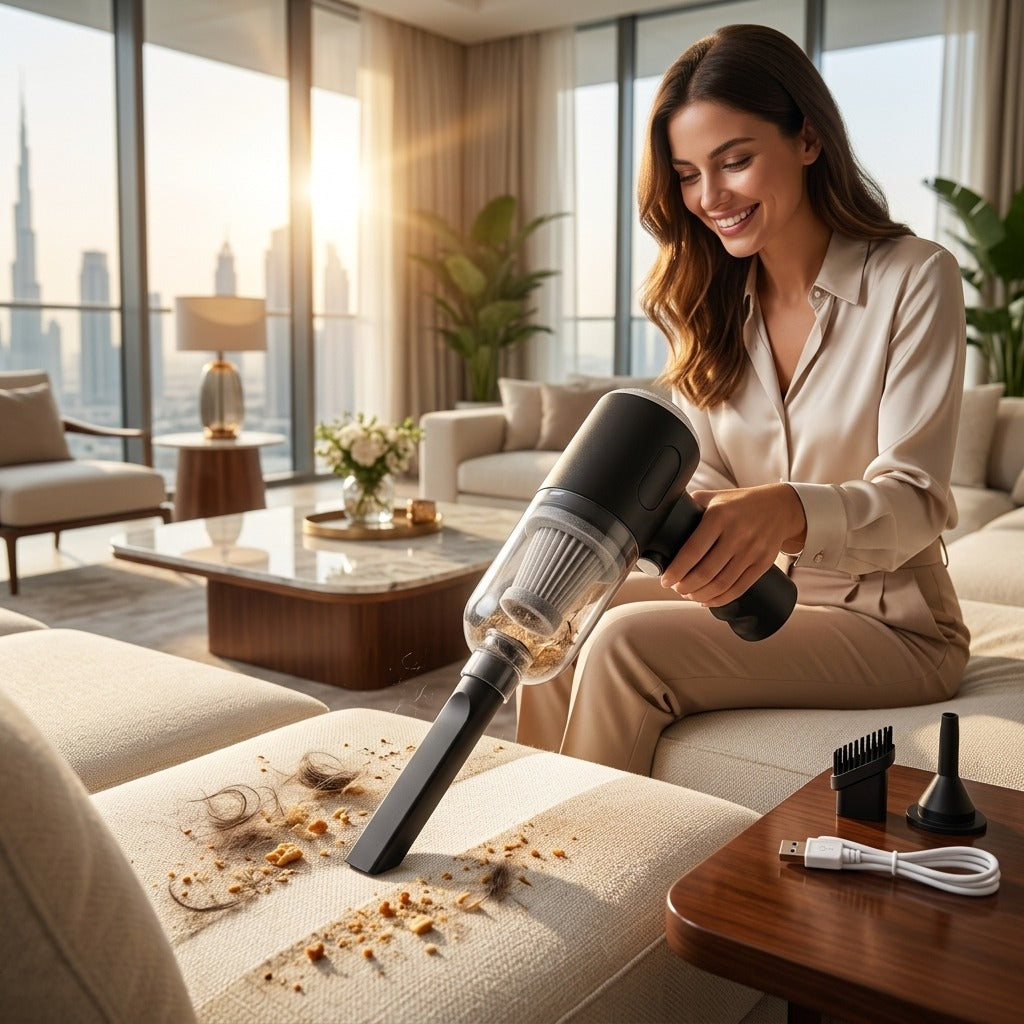 3-in-1 Cordless Mini Vacuum Cleaner – For Car, Sofa & Desk