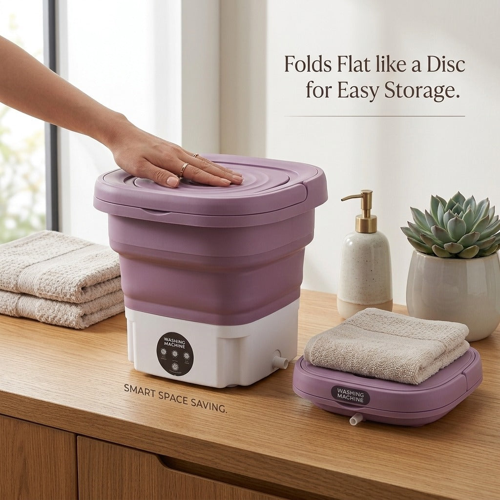 Portable Mini Washing Machine – Compact Foldable Washer for Clothes