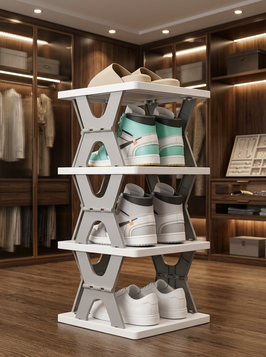 6-Tier Foldable Shoe Rack – Space-Saving Shoe Organizer & Storage Stand