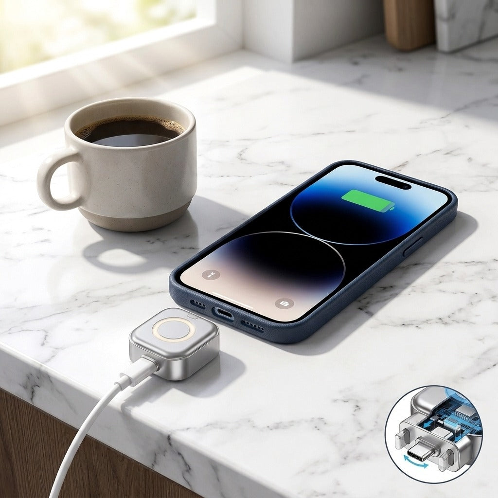 Auto Eject Charging Separator – Smart Magnetic Charging Protection Adapter