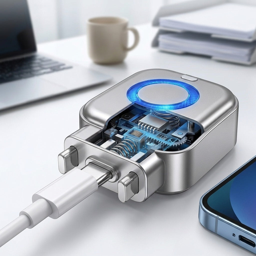 Auto Eject Charging Separator – Smart Magnetic Charging Protection Adapter