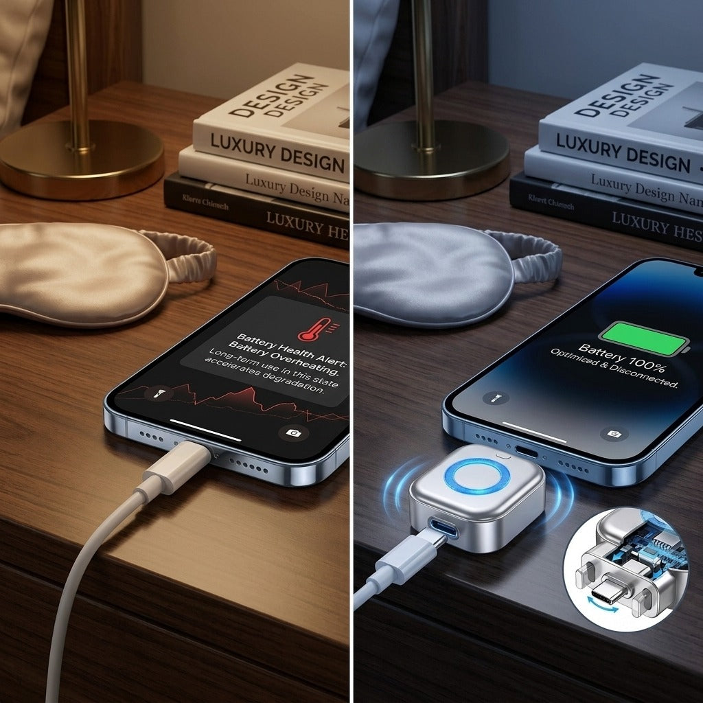 Auto Eject Charging Separator – Smart Magnetic Charging Protection Adapter