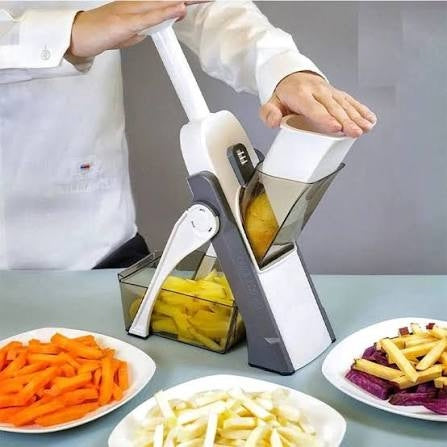 5-in-1 Manual Vegetable Cutter – Multi-Function Slicer, Chopper & Grater
