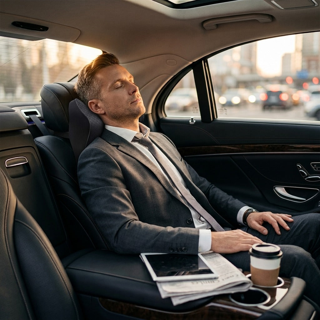 Ergonomic Car Neck Pillow – Memory Foam Headrest & Cervical Support Cushion