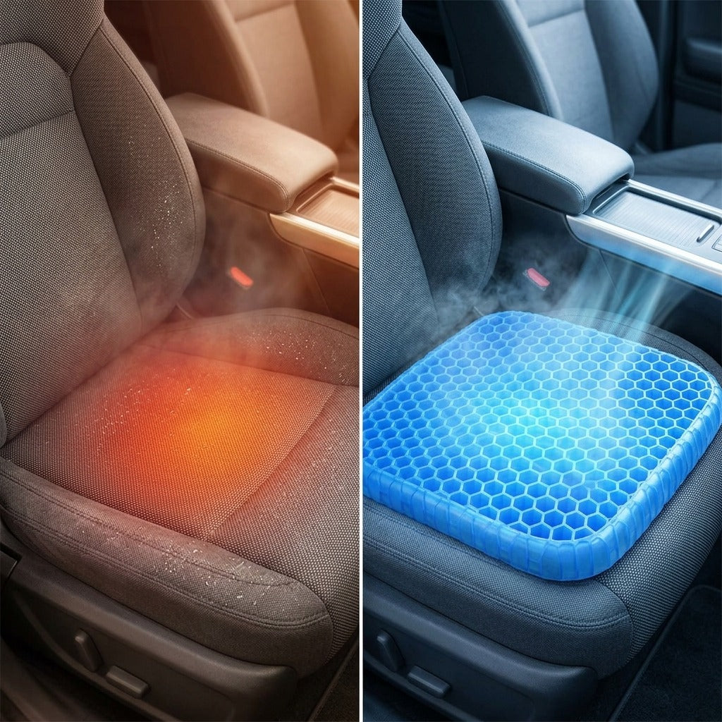 3D Cooling Gel Car Seat Cushion – Breathable & Comfortable