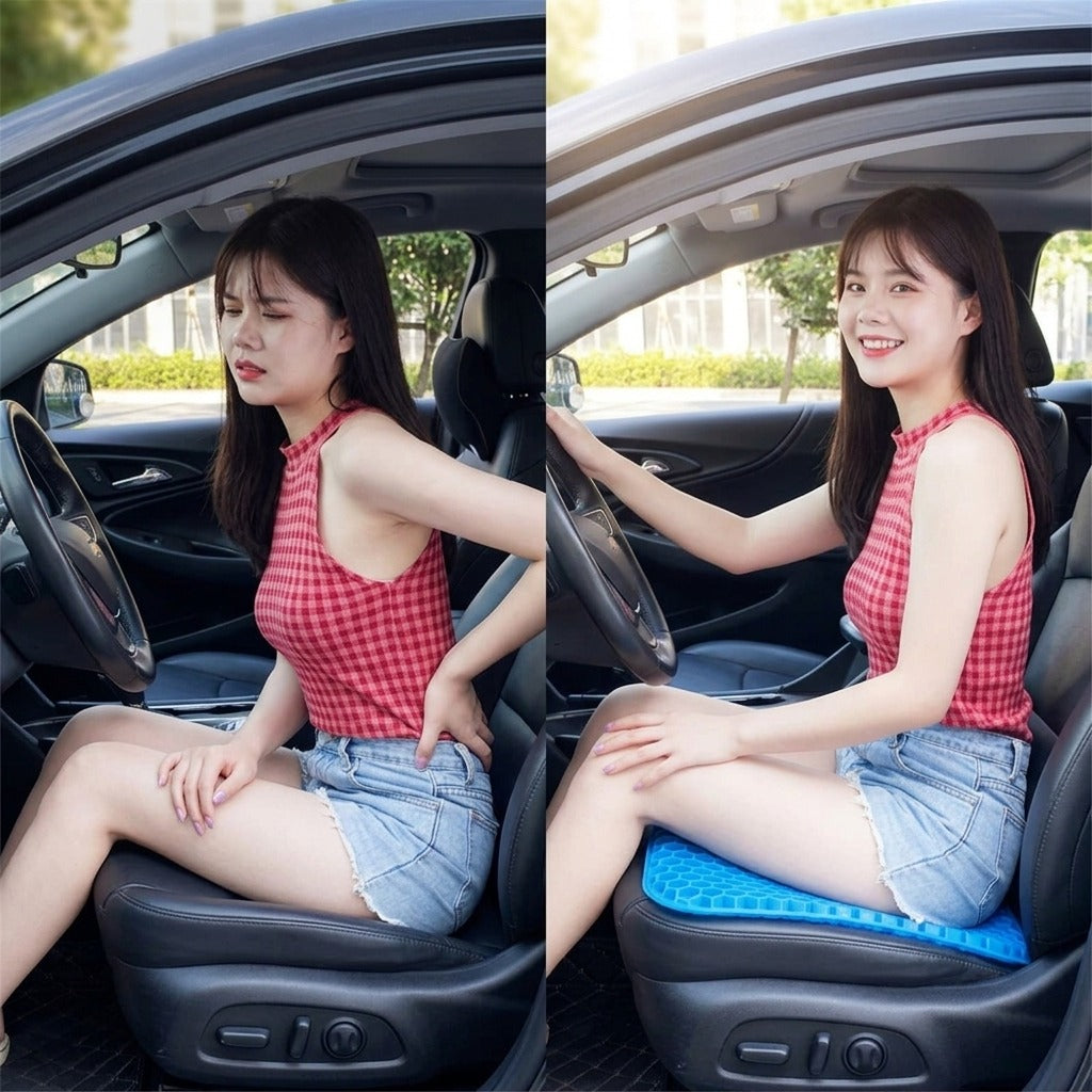 3D Cooling Gel Car Seat Cushion – Breathable & Comfortable