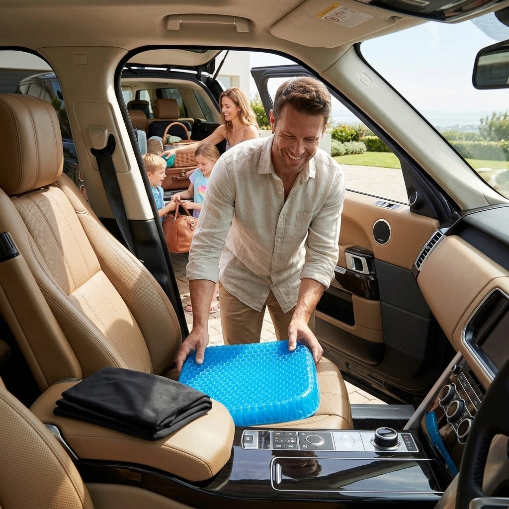 3D Cooling Gel Car Seat Cushion – Breathable & Comfortable