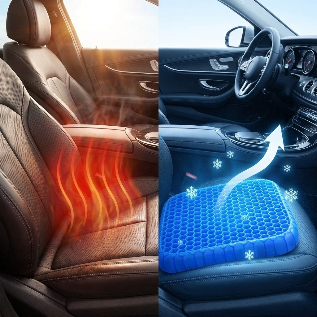 3D Cooling Gel Car Seat Cushion – Breathable & Comfortable